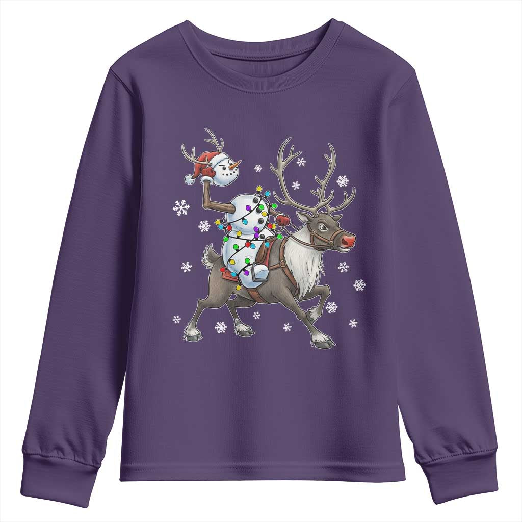 Funny Snowman Headless Horseman Youth Sweatshirt Christmas Halloween Gift - Wonder Print Shop
