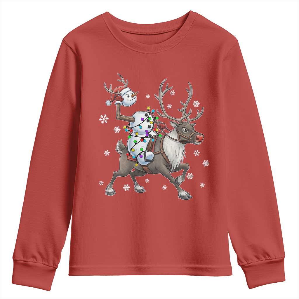 Funny Snowman Headless Horseman Youth Sweatshirt Christmas Halloween Gift - Wonder Print Shop