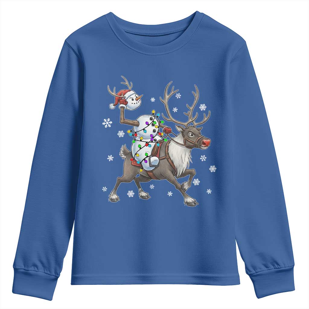 Funny Snowman Headless Horseman Youth Sweatshirt Christmas Halloween Gift - Wonder Print Shop
