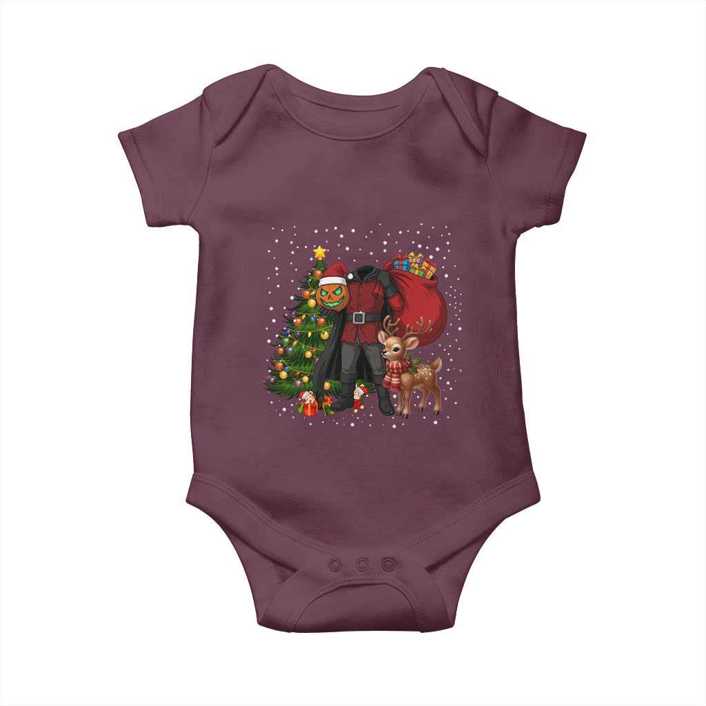 Headless Horseman Santa Baby Onesie Funny Christmas Mashup Gift - Wonder Print Shop