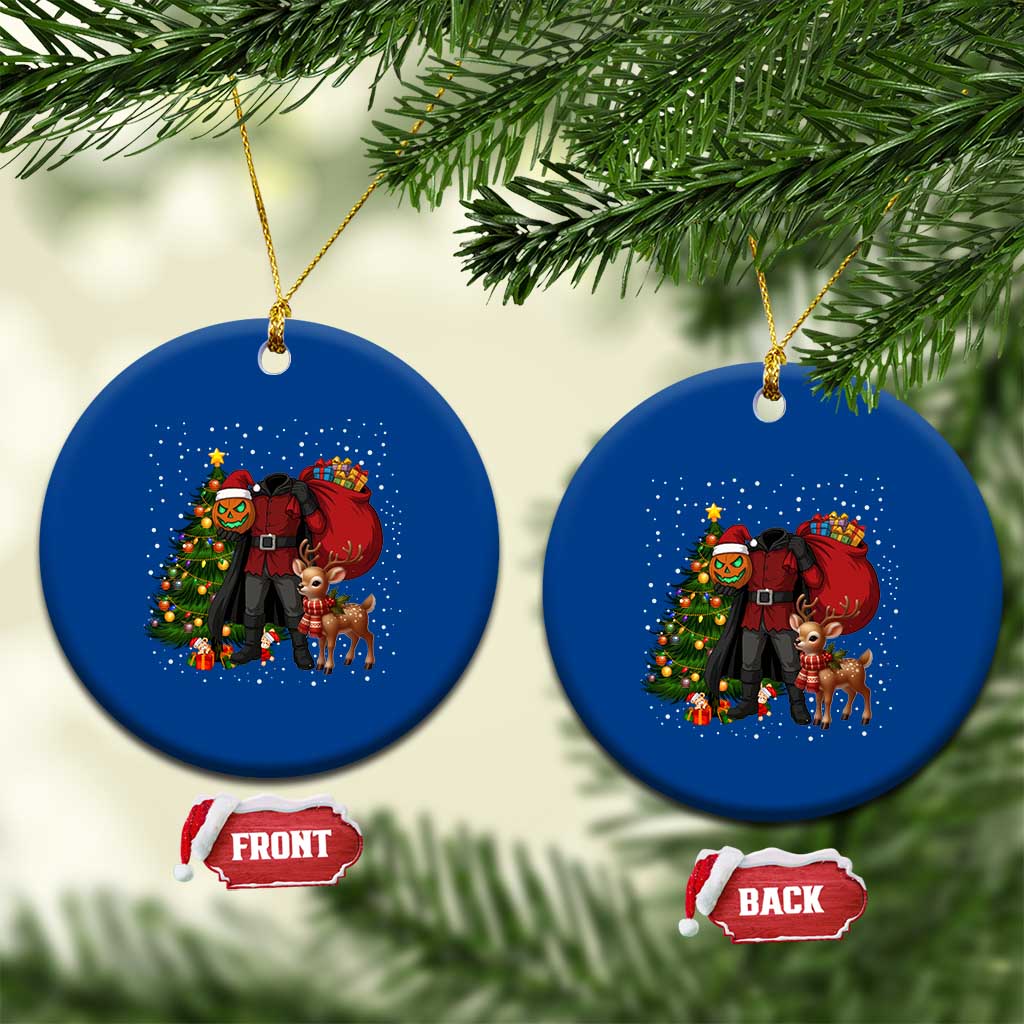 Headless Horseman Santa Ceramic Ornament Funny Xmas Mashup Gift - Wonder Print Shop