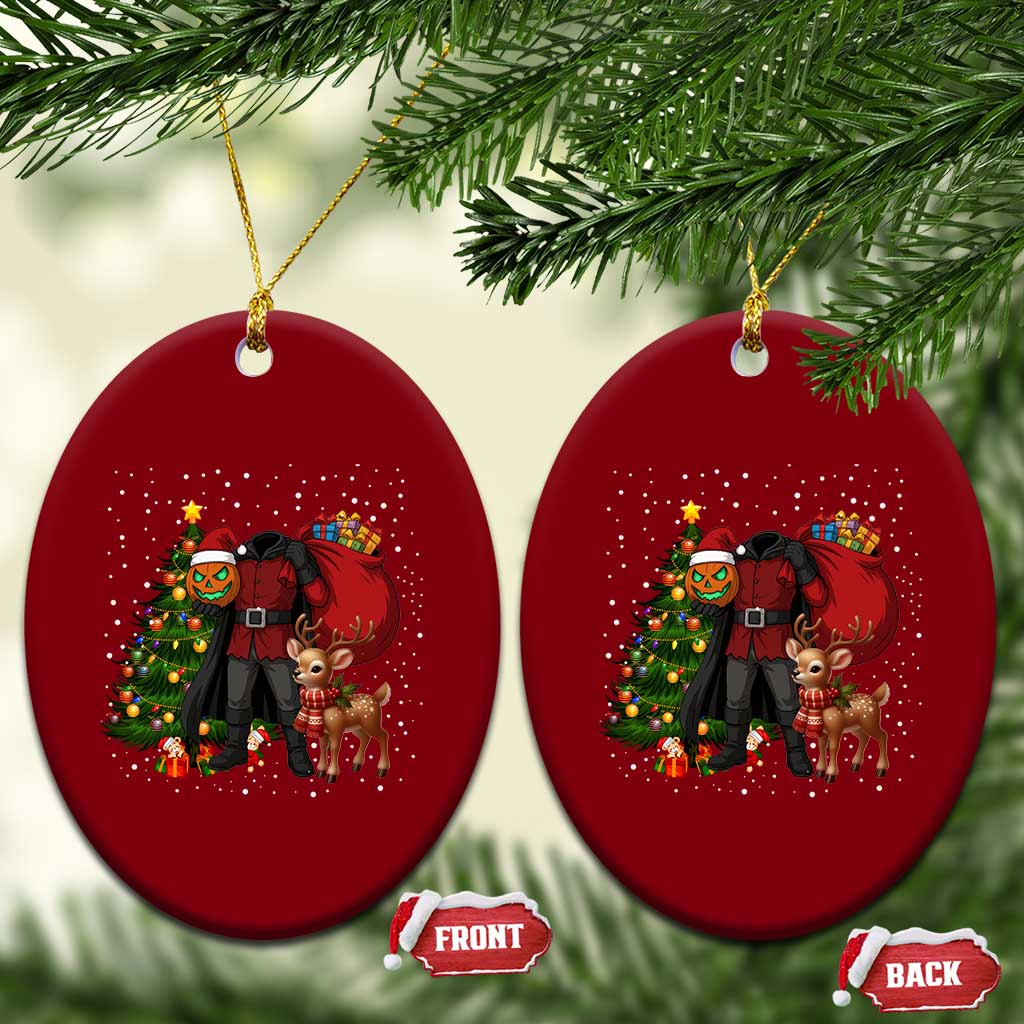 Headless Horseman Santa Ceramic Ornament Funny Xmas Mashup Gift - Wonder Print Shop