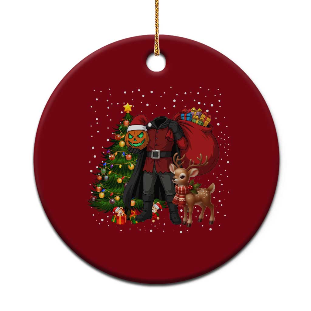 Headless Horseman Santa Ceramic Ornament Funny Xmas Mashup Gift - Wonder Print Shop