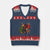Headless Horseman Santa V-Neck Knit Sweater Vest Funny Xmas Mashup Gift - Wonder Print Shop