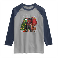 Headless Horseman Santa Raglan Shirt Funny Christmas Mashup Gift - Wonder Print Shop