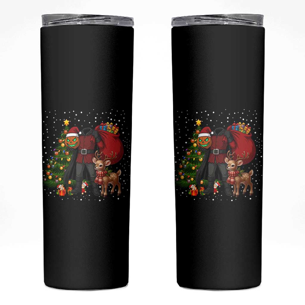 Headless Horseman Santa Skinny Tumbler Funny Christmas Mashup Gift