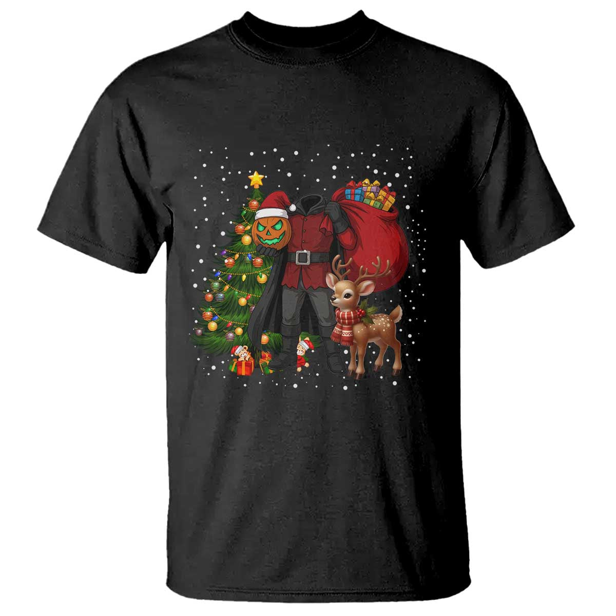 Headless Horseman Santa T Shirt Funny Christmas Mashup Gift - Wonder Print Shop