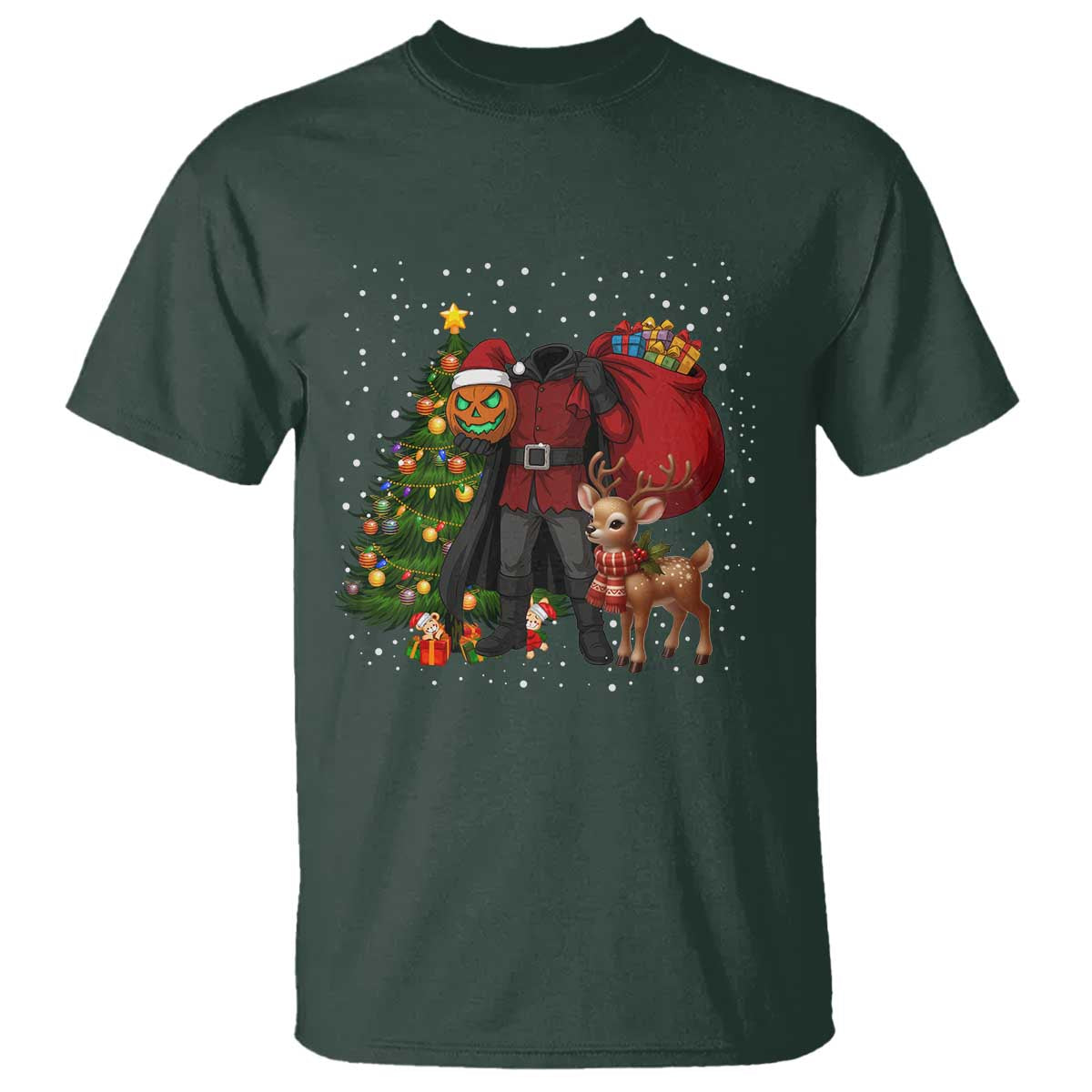 Headless Horseman Santa T Shirt Funny Christmas Mashup Gift - Wonder Print Shop