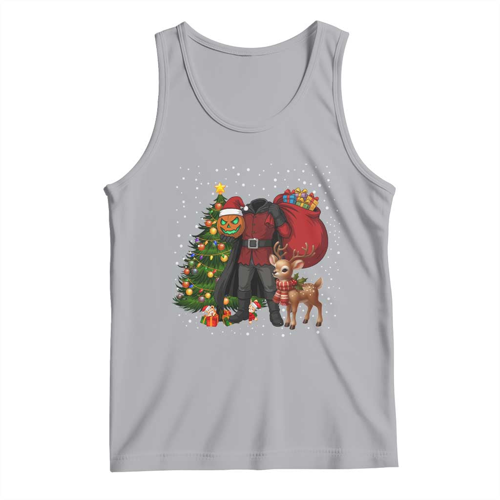 Headless Horseman Santa Tank Top Funny Christmas Mashup Gift - Wonder Print Shop