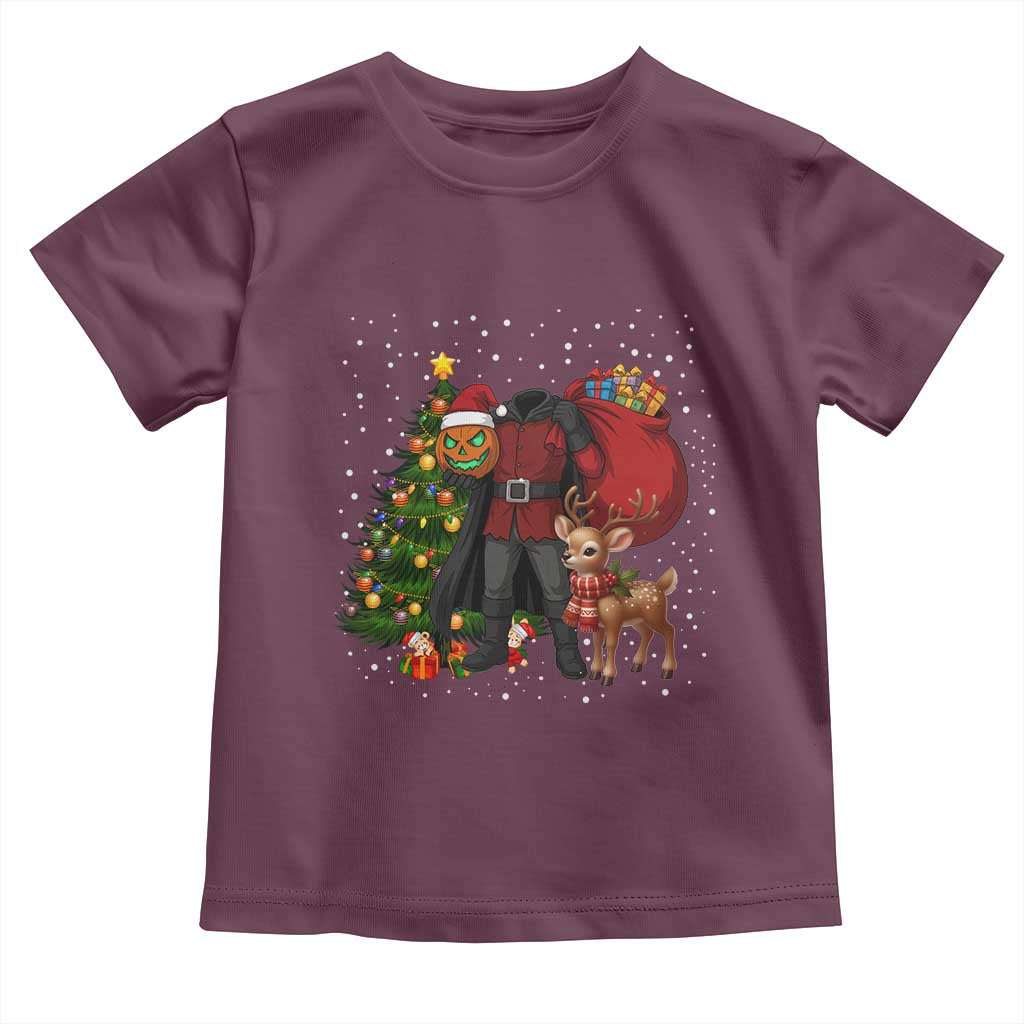 Headless Horseman Santa Toddler T Shirt Funny Christmas Mashup Gift - Wonder Print Shop