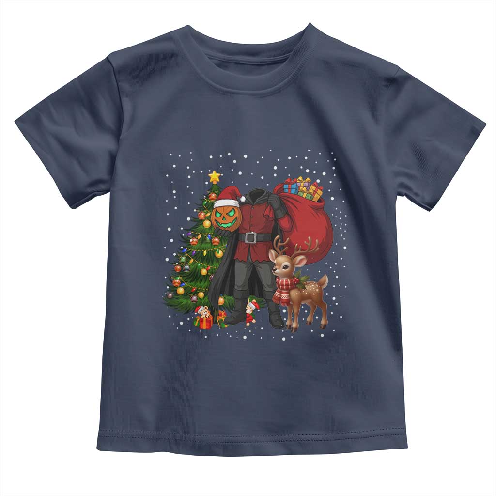 Headless Horseman Santa Toddler T Shirt Funny Christmas Mashup Gift - Wonder Print Shop