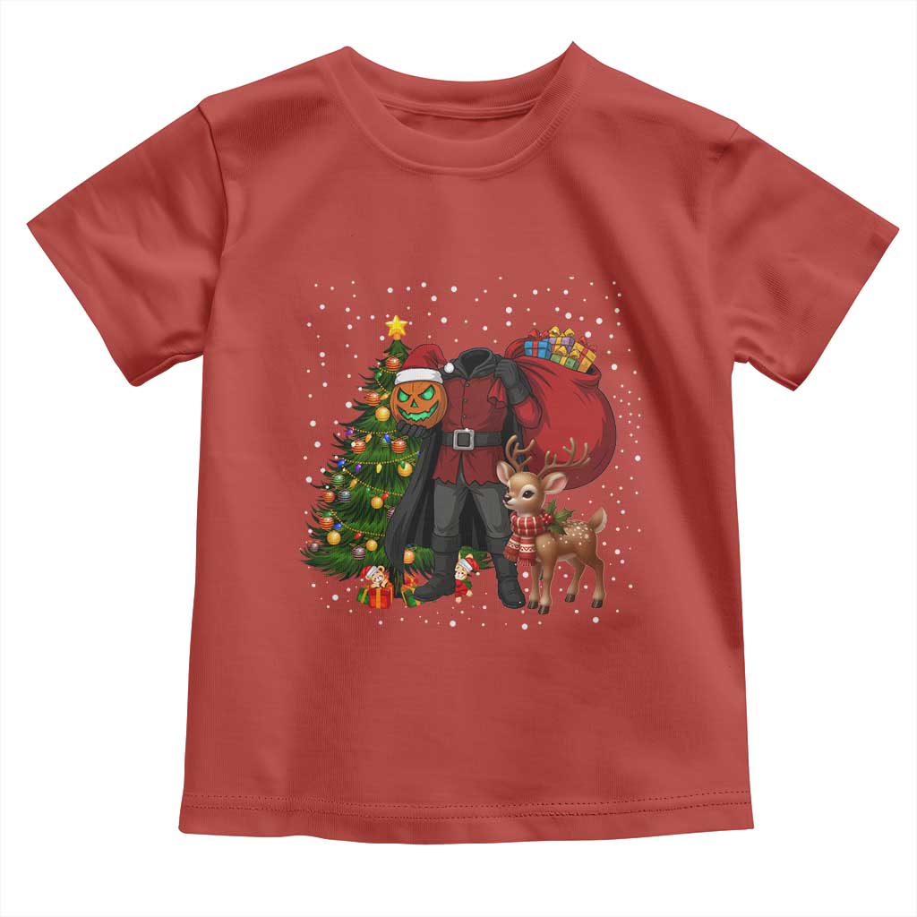 Headless Horseman Santa Toddler T Shirt Funny Christmas Mashup Gift - Wonder Print Shop