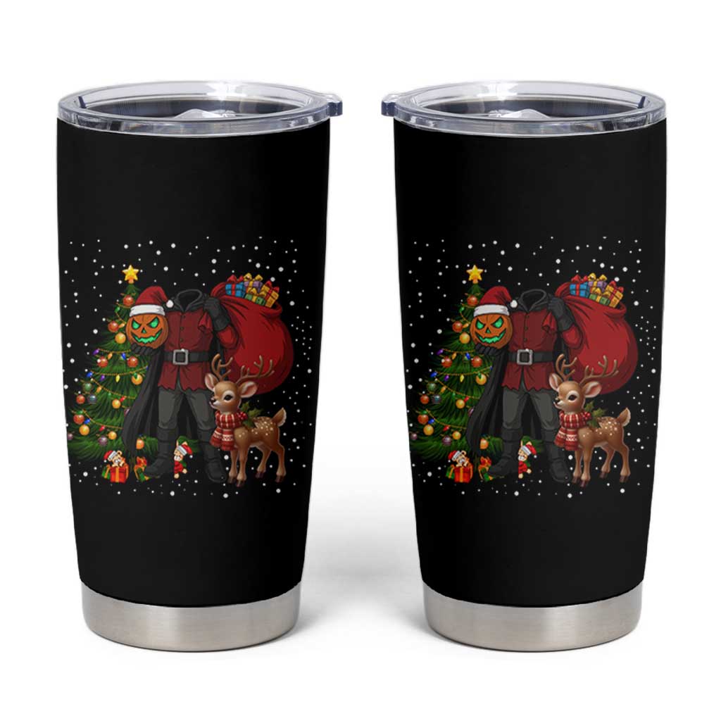 Headless Horseman Santa Tumbler Cup Funny Christmas Mashup Gift