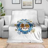Funny Hanukkah Throw Blanket Challah And Latke Cute Food Lover Gift - Wonder Print Shop