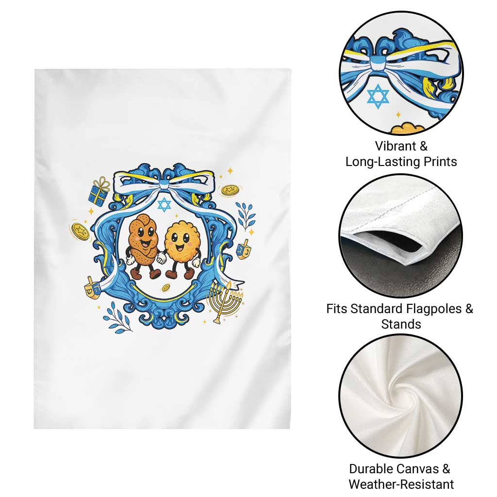 Funny Hanukkah Garden Flag Challah And Latke Cute Food Lover Gift - Wonder Print Shop