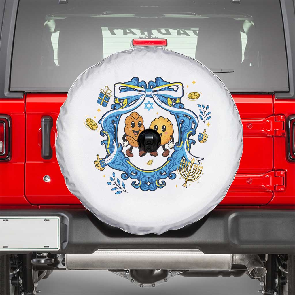 Funny Hanukkah Spare Tire Cover Challah And Latke Cute Food Lover Gift - Wonder Print Shop