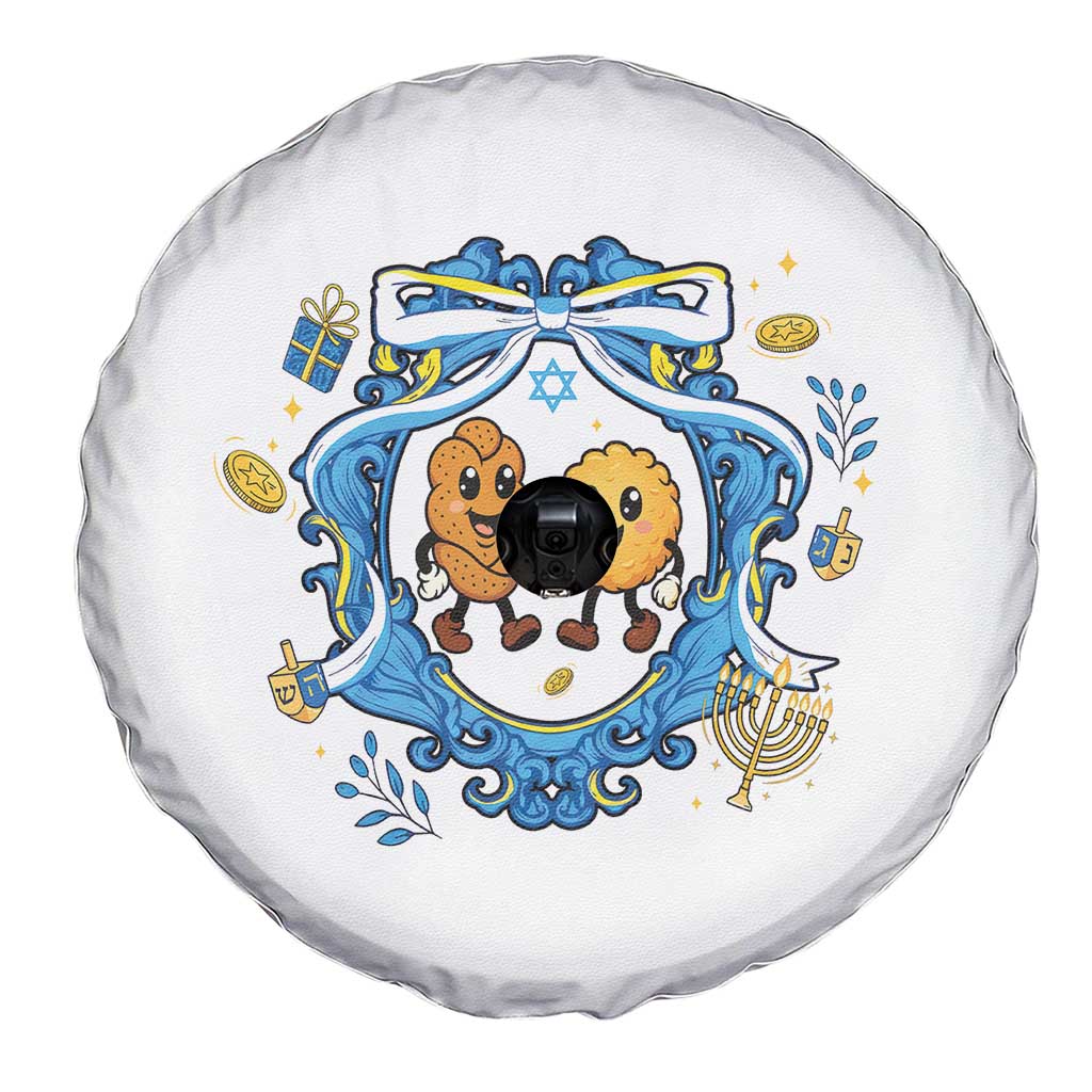 Funny Hanukkah Spare Tire Cover Challah And Latke Cute Food Lover Gift - Wonder Print Shop