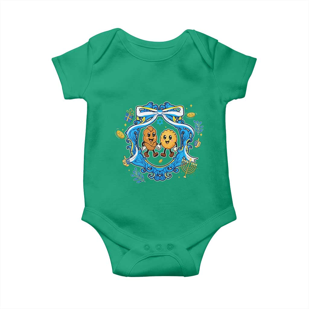 Funny Hanukkah Baby Onesie Challah And Latke Cute Food Lover Gift - Wonder Print Shop