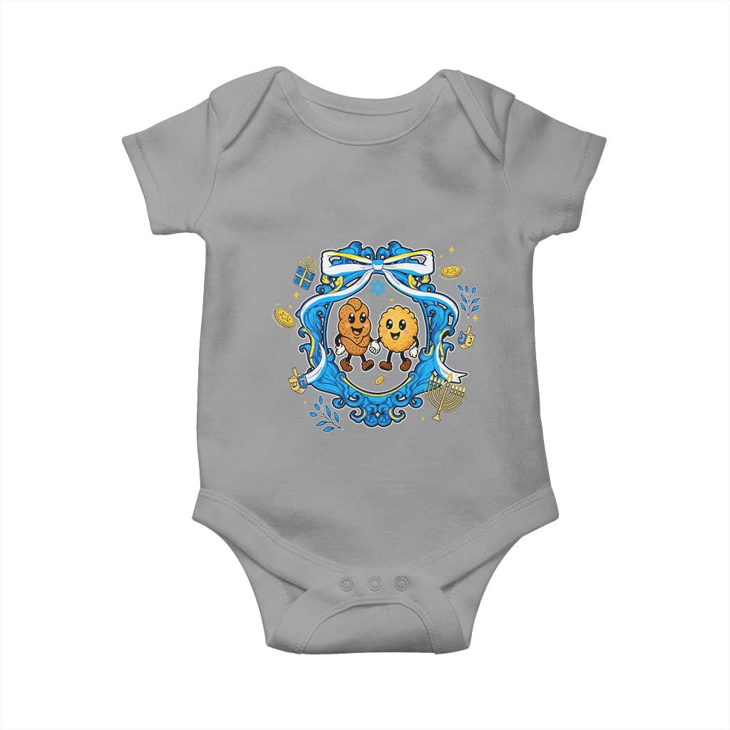 Funny Hanukkah Baby Onesie Challah And Latke Cute Food Lover Gift - Wonder Print Shop