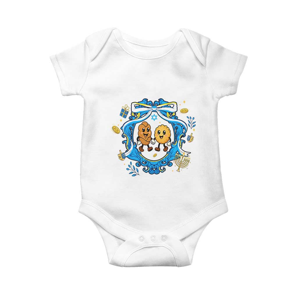 Funny Hanukkah Baby Onesie Challah And Latke Cute Food Lover Gift - Wonder Print Shop