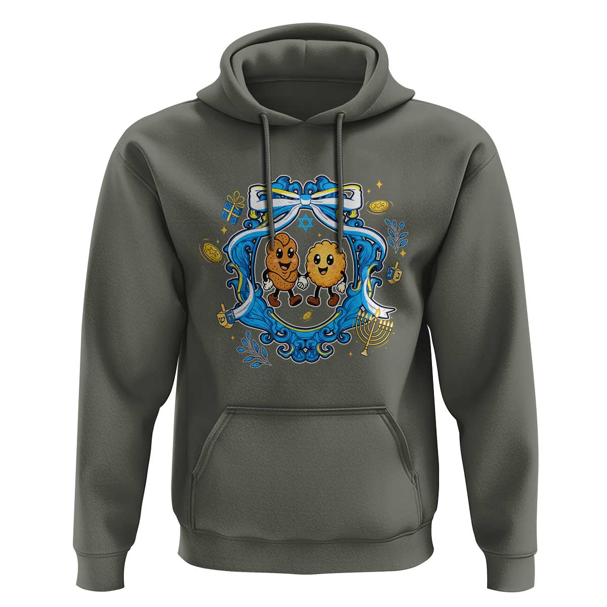 Funny Hanukkah Hoodie Challah And Latke Cute Food Lover Gift - Wonder Print Shop