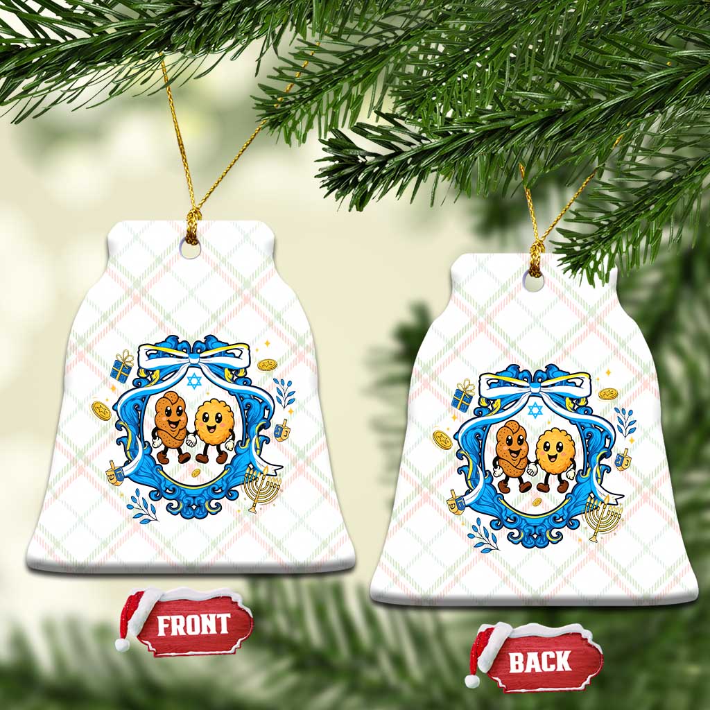 Funny Hanukkah Ceramic Ornament Challah And Latke Cute Food Lover Gift - Wonder Print Shop