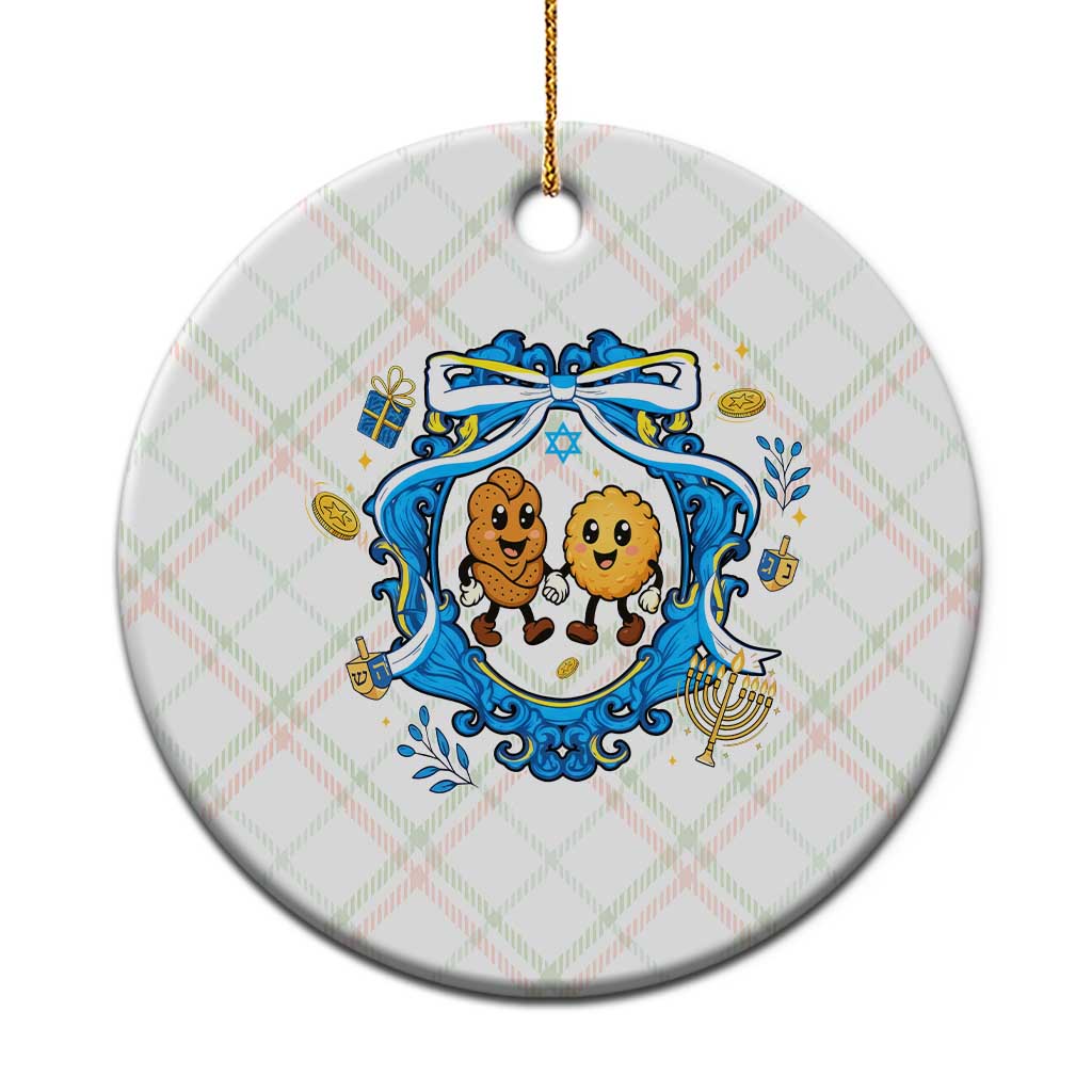 Funny Hanukkah Ceramic Ornament Challah And Latke Cute Food Lover Gift - Wonder Print Shop