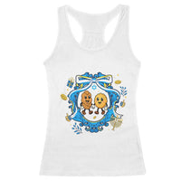 Funny Hanukkah Racerback Tank Top Challah And Latke Cute Food Lover Gift - Wonder Print Shop