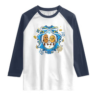 Funny Hanukkah Raglan Shirt Challah And Latke Cute Food Lover Gift - Wonder Print Shop