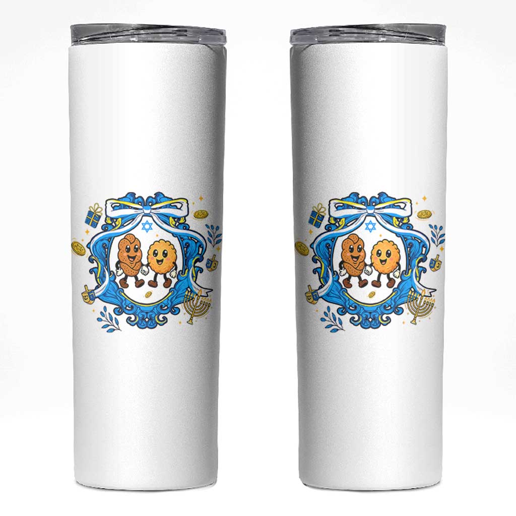Funny Hanukkah Skinny Tumbler Challah And Latke Cute Food Lover Gift - Wonder Print Shop