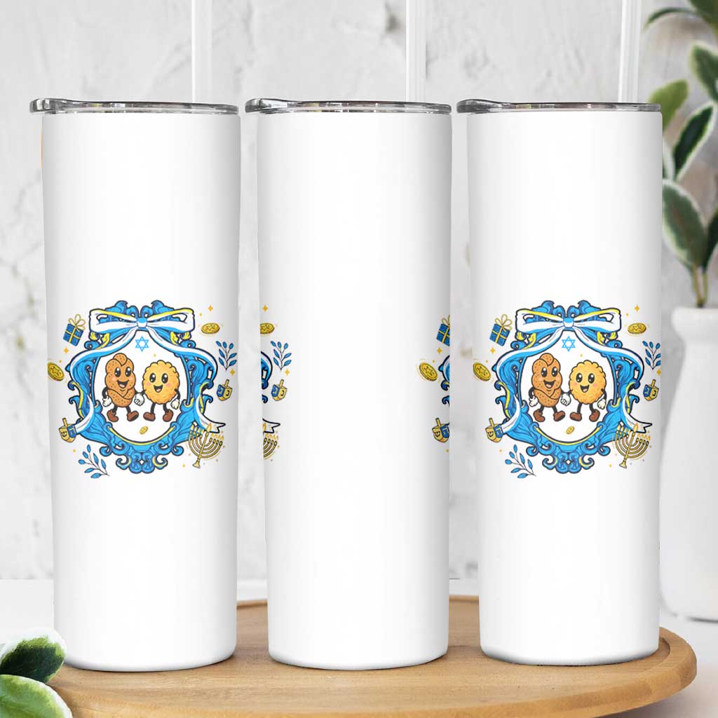 Funny Hanukkah Skinny Tumbler Challah And Latke Cute Food Lover Gift - Wonder Print Shop