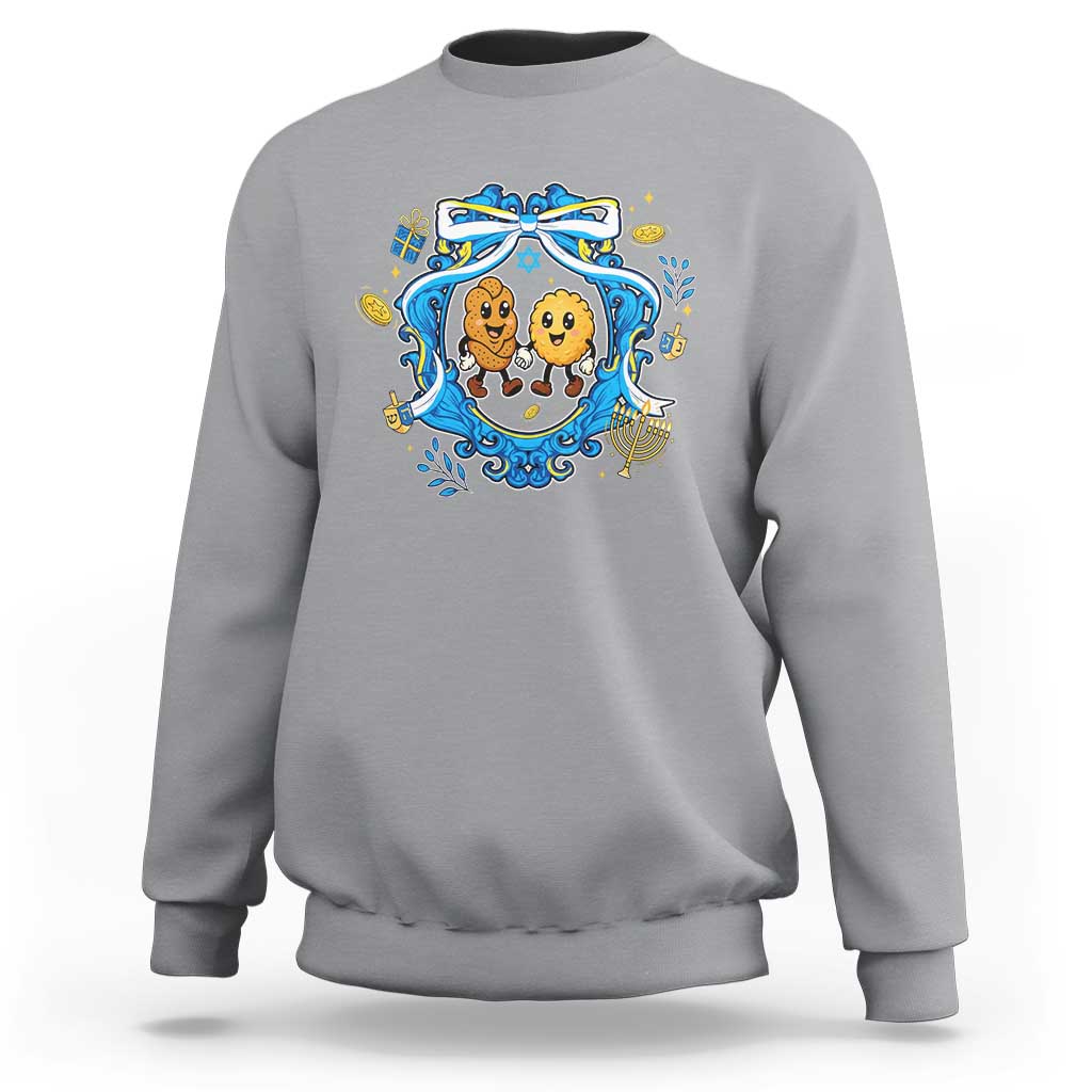 Funny Hanukkah Sweatshirt Challah And Latke Cute Food Lover Gift - Wonder Print Shop
