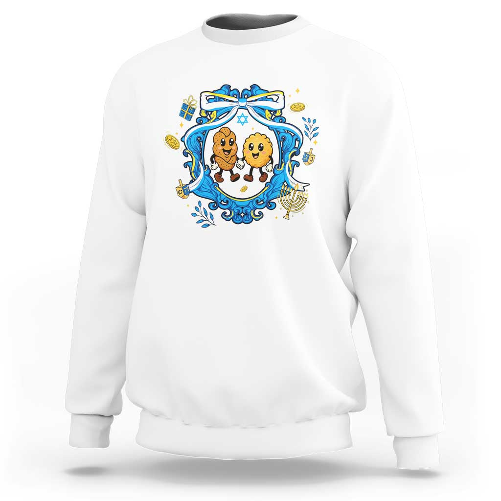 Funny Hanukkah Sweatshirt Challah And Latke Cute Food Lover Gift - Wonder Print Shop