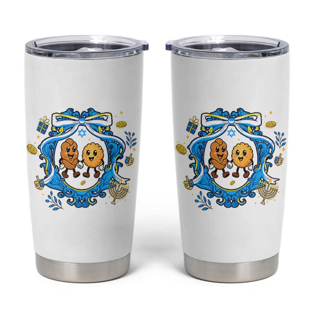 Funny Hanukkah Tumbler Cup Challah And Latke Cute Food Lover Gift - Wonder Print Shop