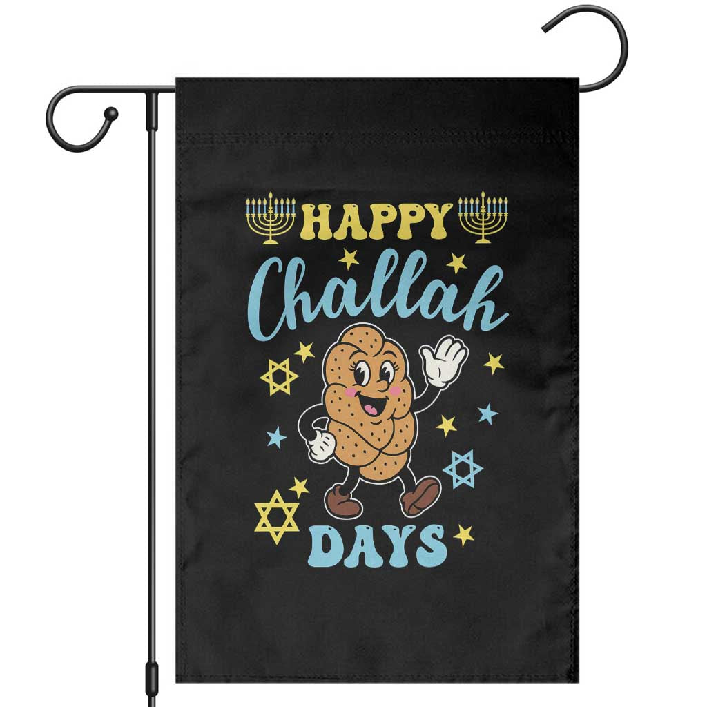 Funny Hanukkah Food Lover Gift Garden Flag Happy Challah Days - Wonder Print Shop