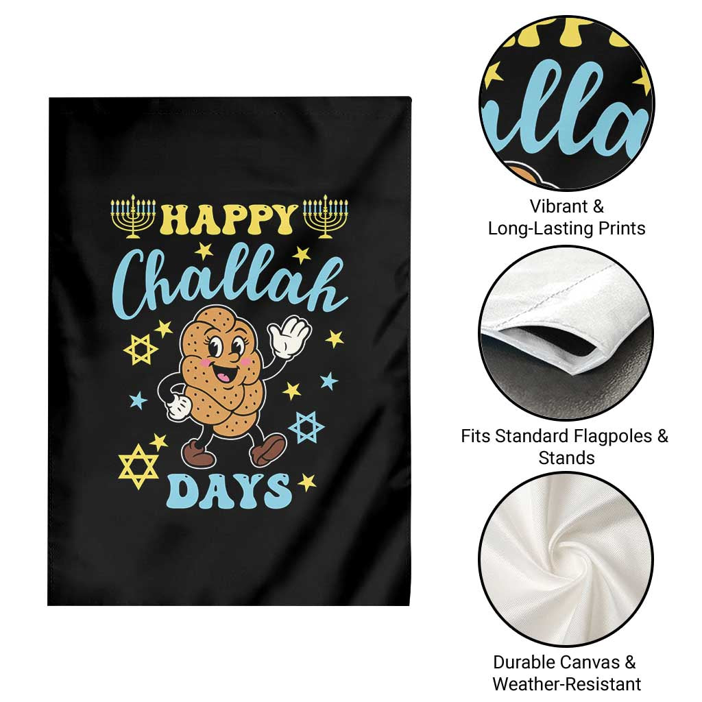 Funny Hanukkah Food Lover Gift Garden Flag Happy Challah Days - Wonder Print Shop