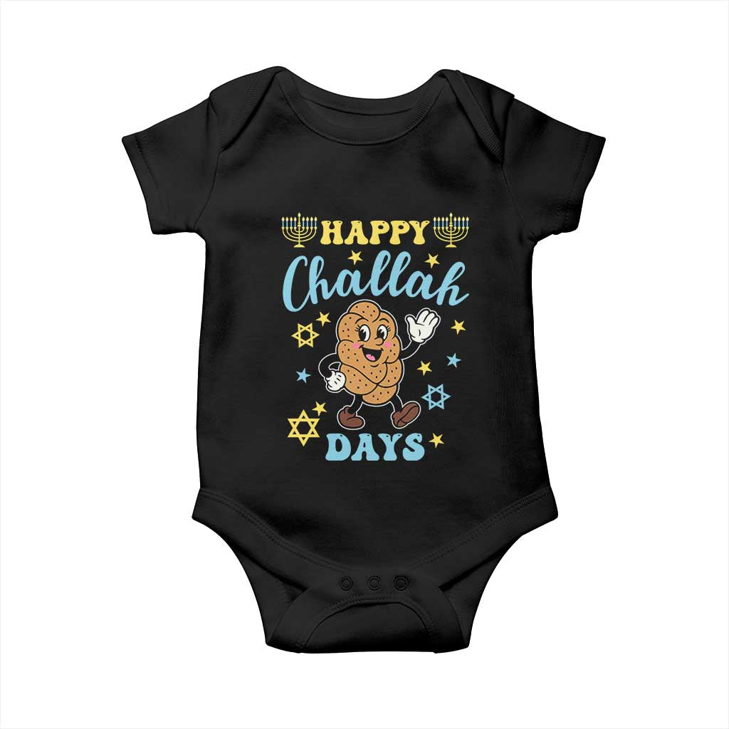 Funny Hanukkah Food Lover Gift Baby Onesie Happy Challah Days - Wonder Print Shop