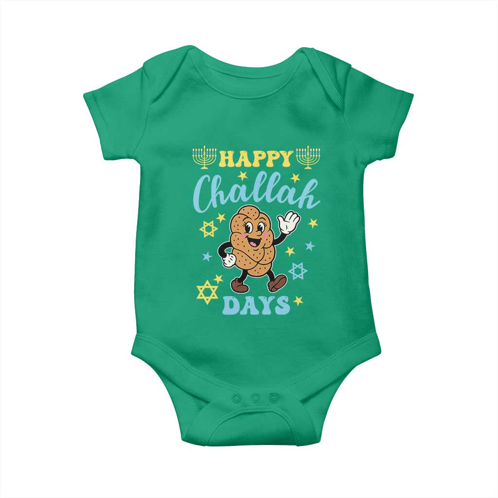 Funny Hanukkah Food Lover Gift Baby Onesie Happy Challah Days - Wonder Print Shop