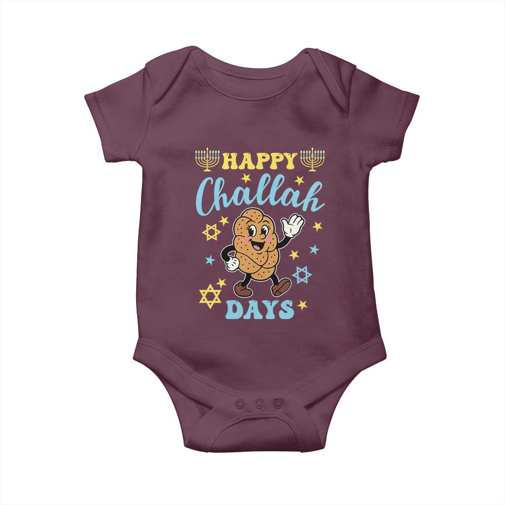 Funny Hanukkah Food Lover Gift Baby Onesie Happy Challah Days - Wonder Print Shop