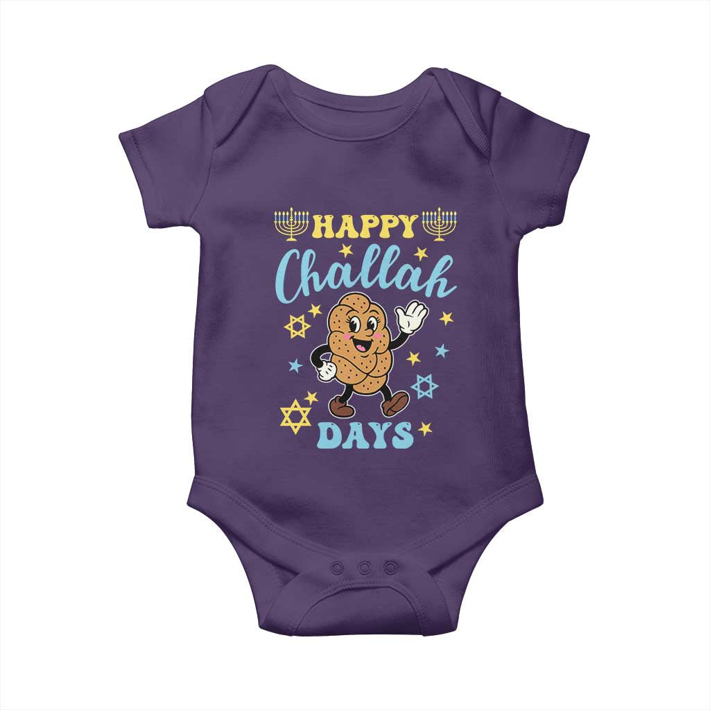 Funny Hanukkah Food Lover Gift Baby Onesie Happy Challah Days - Wonder Print Shop