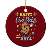 Funny Hanukkah Food Lover Gift Ceramic Ornament Happy Challah Days - Wonder Print Shop