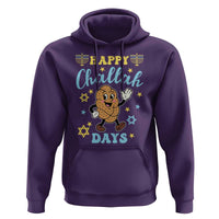 Funny Hanukkah Food Lover Gift Hoodie Happy Challah Days - Wonder Print Shop