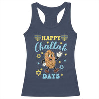 Funny Hanukkah Food Lover Gift Racerback Tank Top Happy Challah Days - Wonder Print Shop