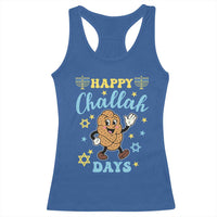 Funny Hanukkah Food Lover Gift Racerback Tank Top Happy Challah Days - Wonder Print Shop