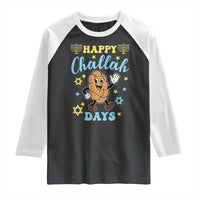 Funny Hanukkah Food Lover Gift Raglan Shirt Happy Challah Days - Wonder Print Shop
