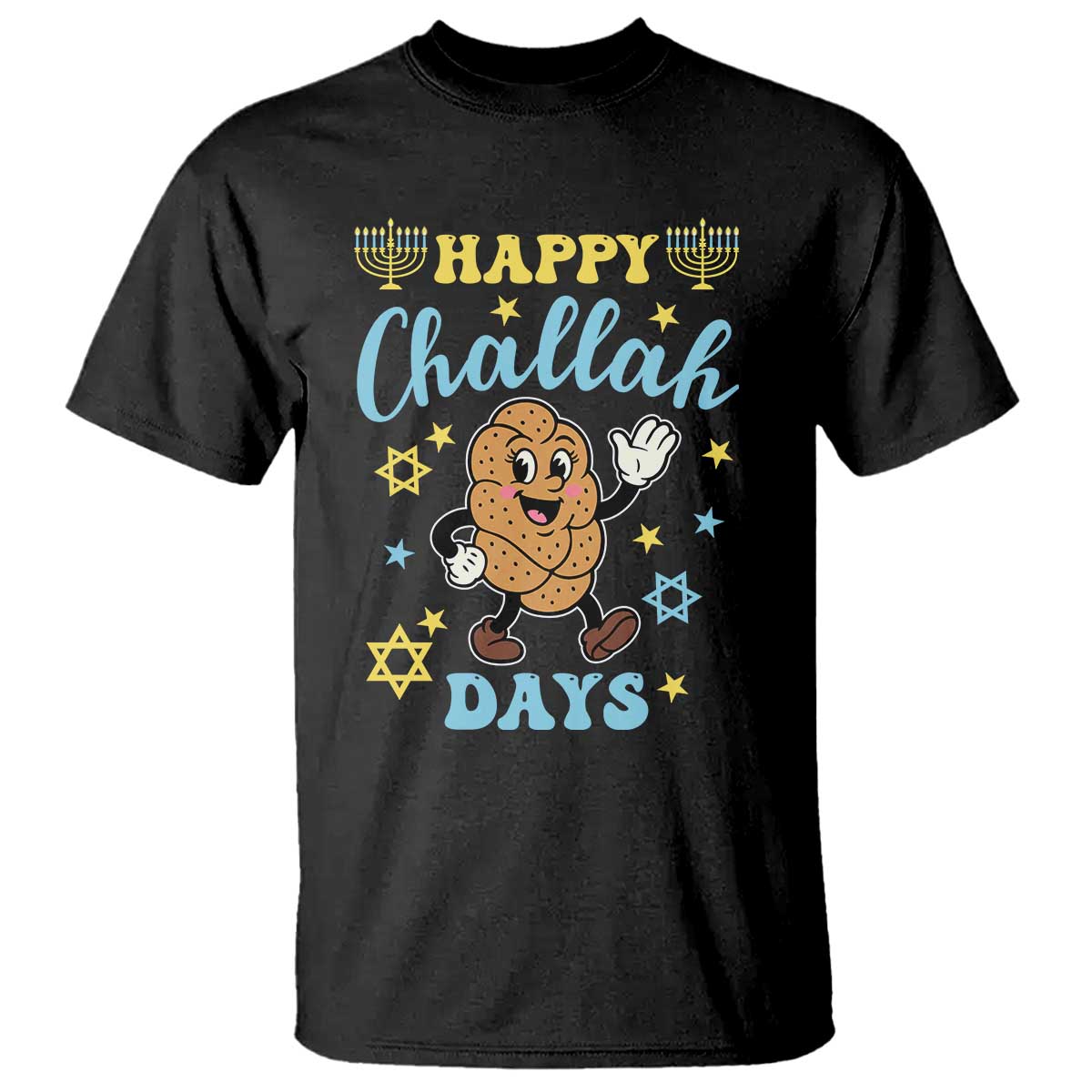 Funny Hanukkah Food Lover Gift T Shirt Happy Challah Days - Wonder Print Shop