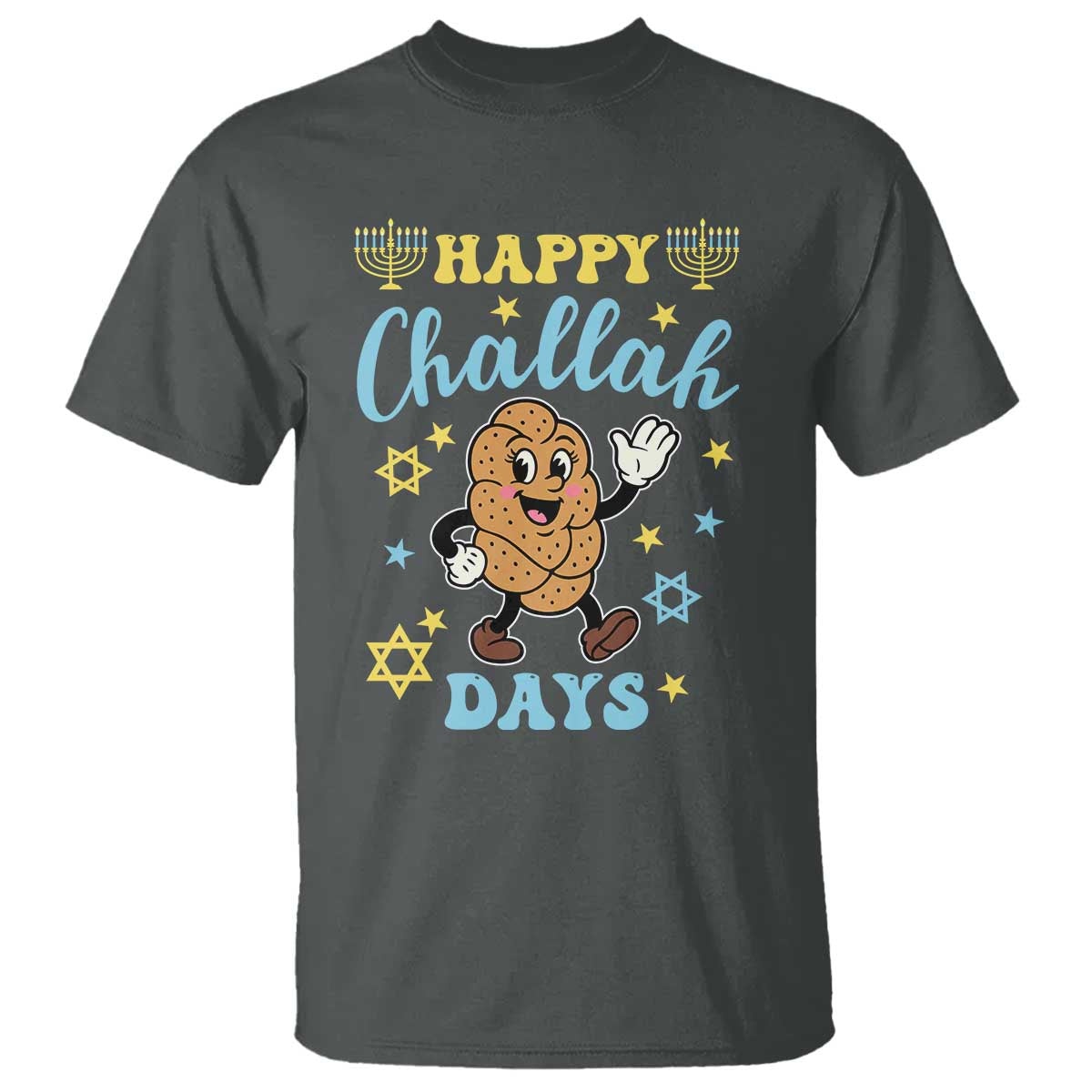 Funny Hanukkah Food Lover Gift T Shirt Happy Challah Days - Wonder Print Shop