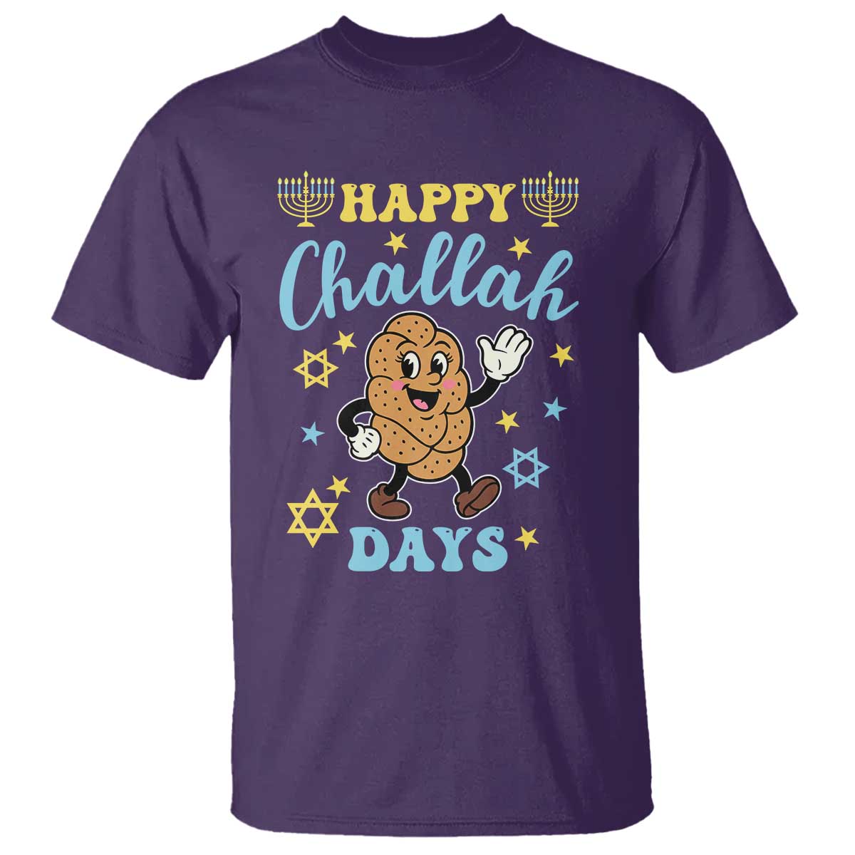 Funny Hanukkah Food Lover Gift T Shirt Happy Challah Days - Wonder Print Shop