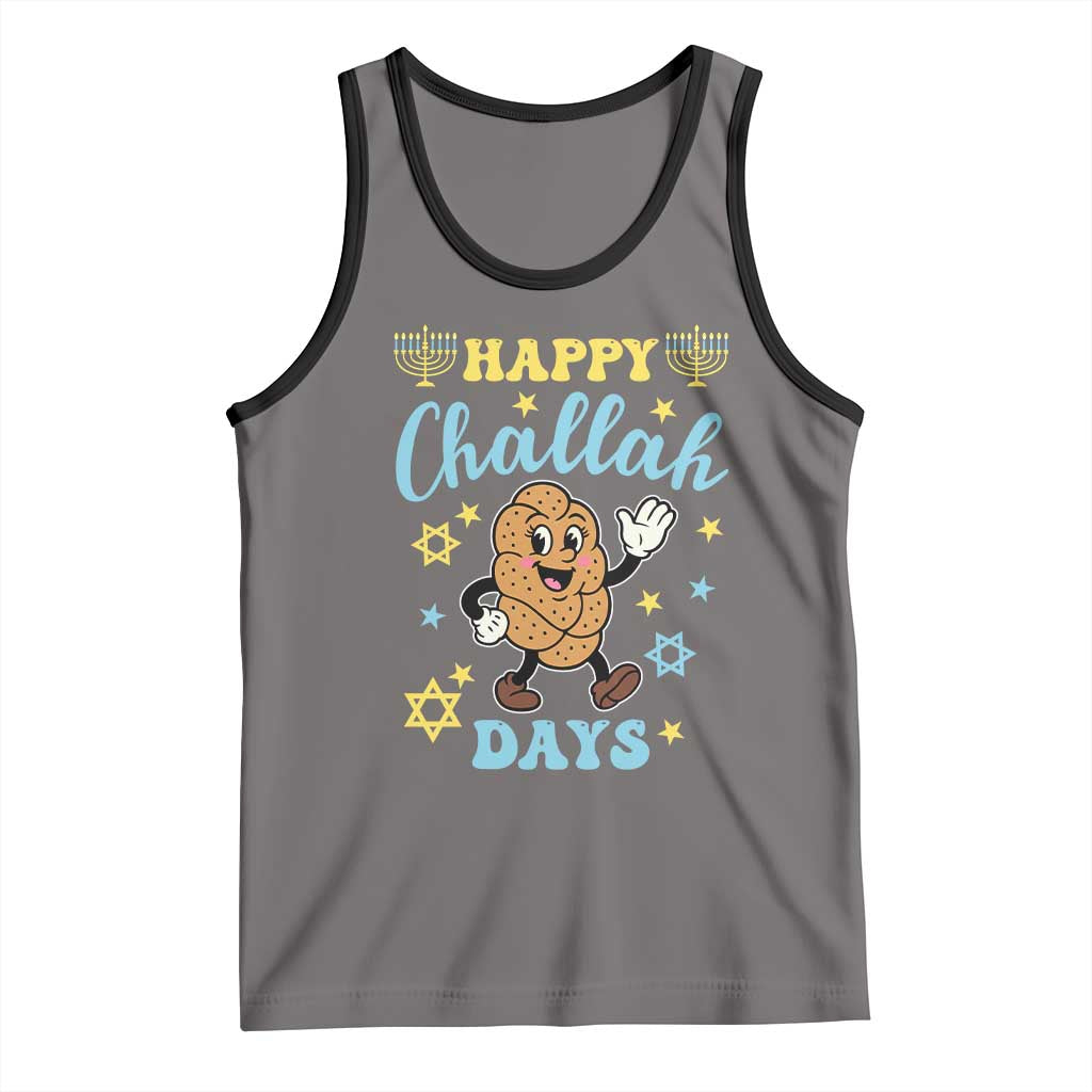 Funny Hanukkah Food Lover Gift Tank Top Happy Challah Days - Wonder Print Shop