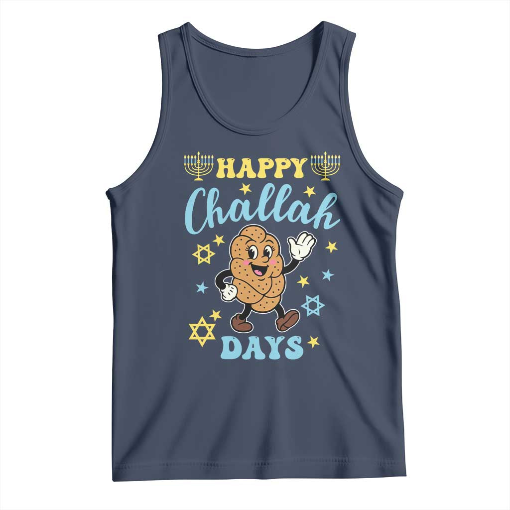 Funny Hanukkah Food Lover Gift Tank Top Happy Challah Days - Wonder Print Shop